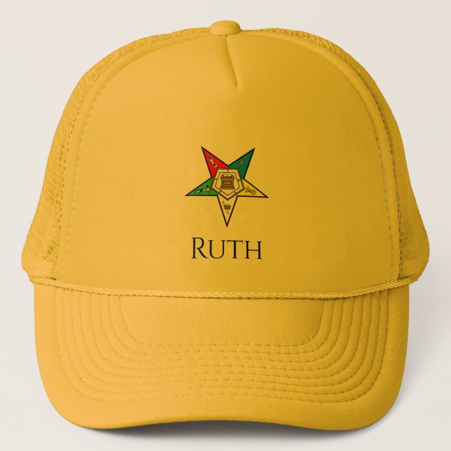 Order of the Eastern Star: Ruth Star Point Trucker Hat (Front)
