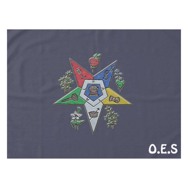 Order Of The Eastern Star Tablecloth (Front (Horizontal))