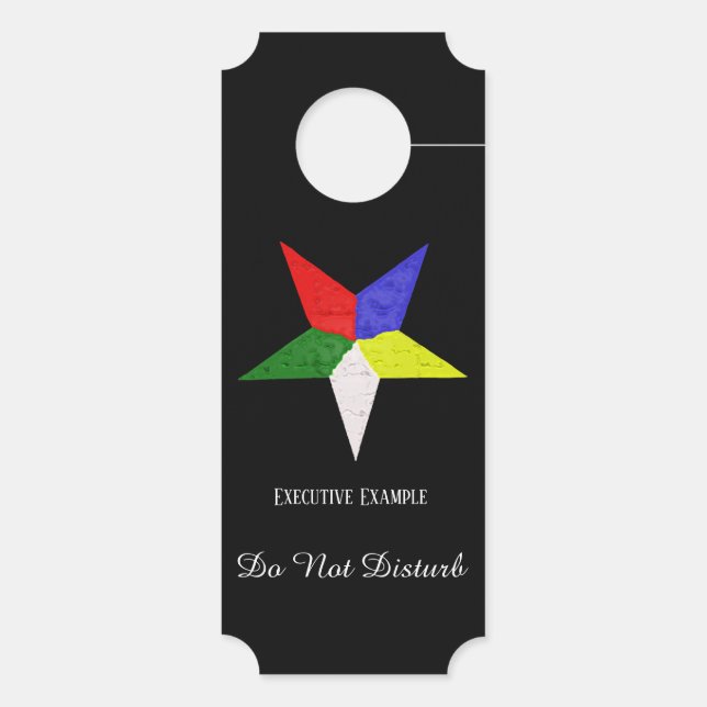 Order Of The Eastern Star (Wavy)  Door Hanger (Back)