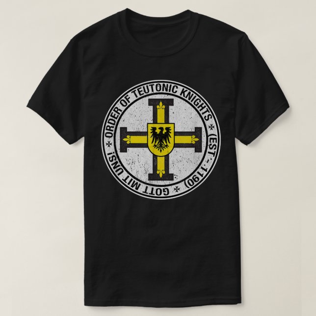 Order of the Knights Teutonic Coat of Arms  T-Shirt (Design Front)