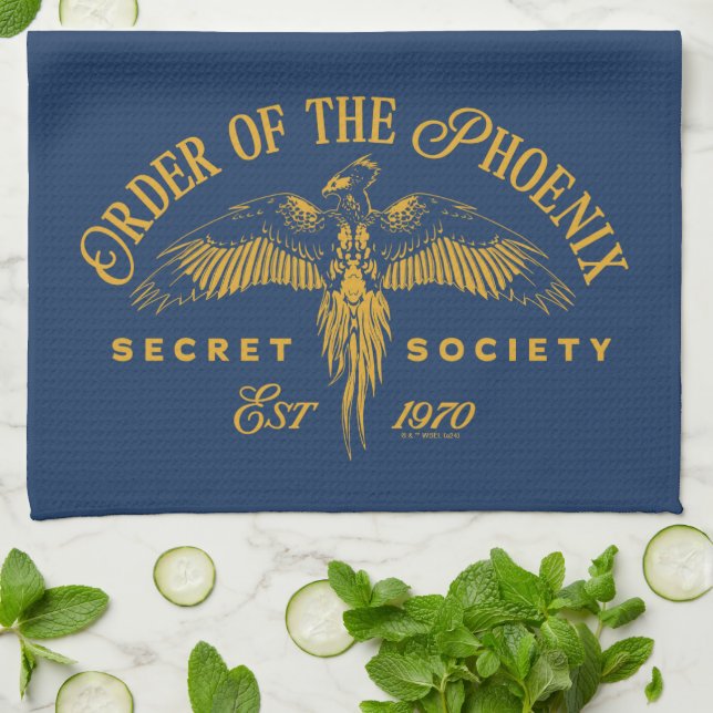 ORDER OF THE PHOENIX Secret Society Graphic Tea Towel (Folded)
