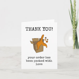 Order Packing Card, Thank You Customer Card