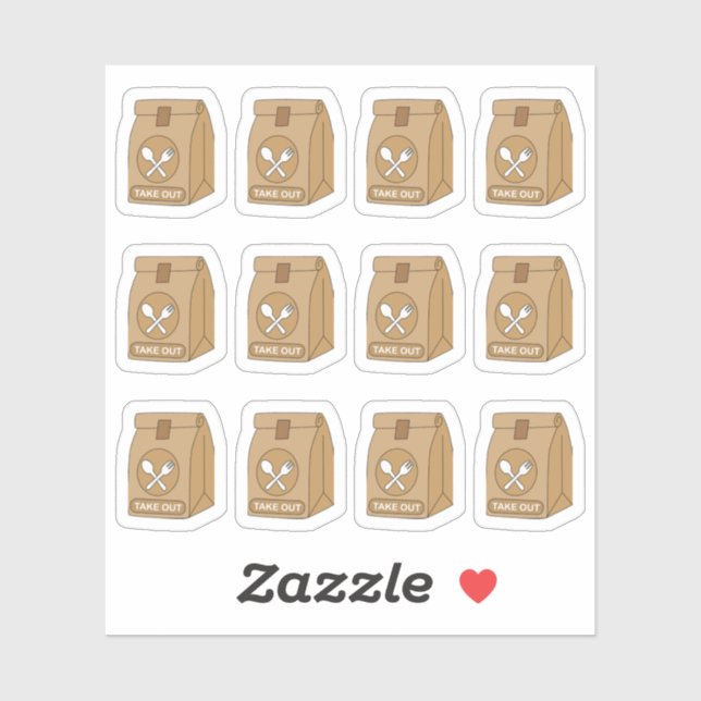 Order Take Out Food Bag Bujo Planner Calendar (Sheet)