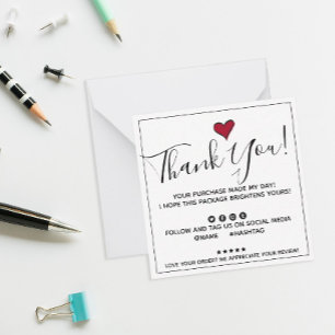 Order Thank You Card