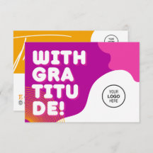 Order Thank You For Choosing Us Colourful Card