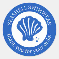 ORDER THANK YOU Seashell Beach Blue White CUSTOM