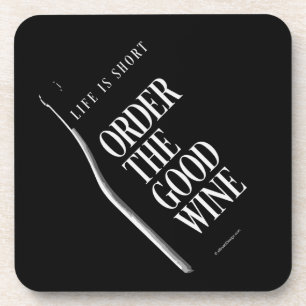 Order The Good Wine Beverage Coaster
