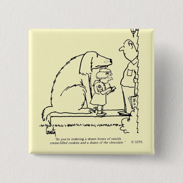 Ordering Cookies 15 Cm Square Badge (Front)