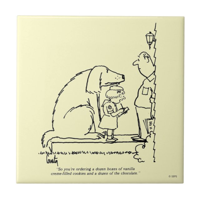 Ordering Cookies Ceramic Tile (Front)