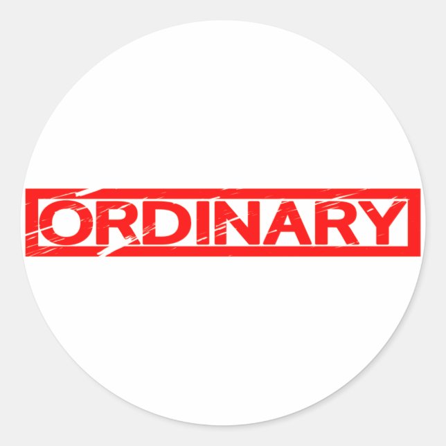 Ordinary Stamp Classic Round Sticker (Front)