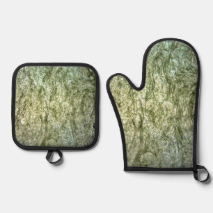 Ordinary texture plain colour oven mitt & pot holder set