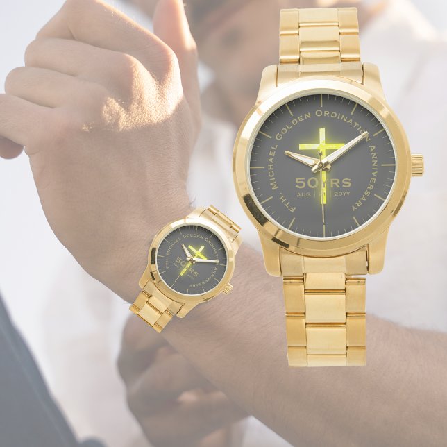 Ordination Anniversary | Custom Text | Gold |  Watch (Creator Uploaded)