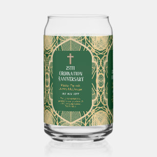 Ordination Anniversary Priest Pastor Deacon Clergy Can Glass