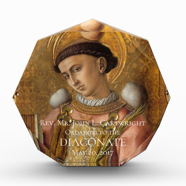 ORDINATION DIACONATE DEACON ST. STEPHEN PHOTO BLOCK (Front)