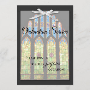 Ordination Invitation - Stain Glass