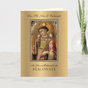 Ordination to Diaconate Deacon Religious Catholic Card