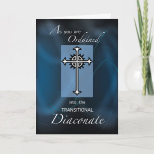 Ordination to Transitional Diaconate Cross, Blue Card