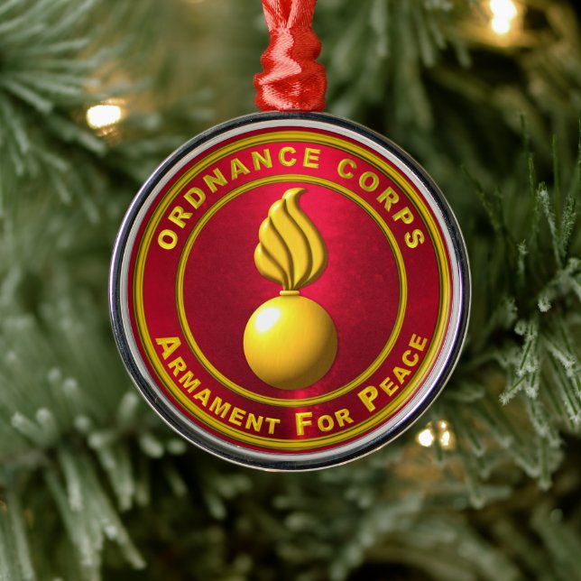 Ordnance Corps Christmas  Metal Ornament (Tree)