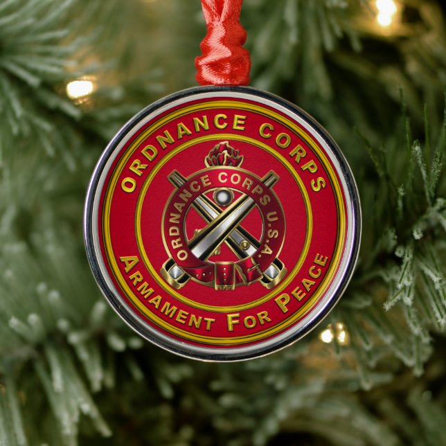 Ordnance Corps Christmas  Metal Ornament (Tree)
