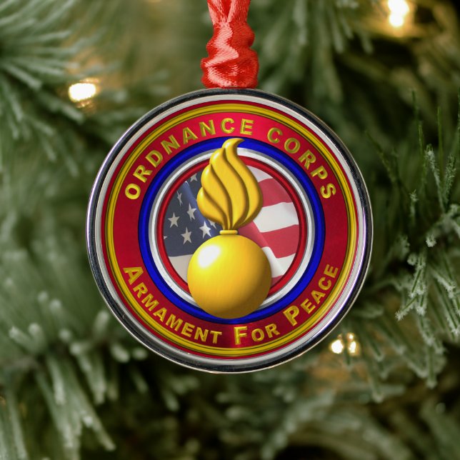 Ordnance Corps Christmas  Metal Ornament (Tree)