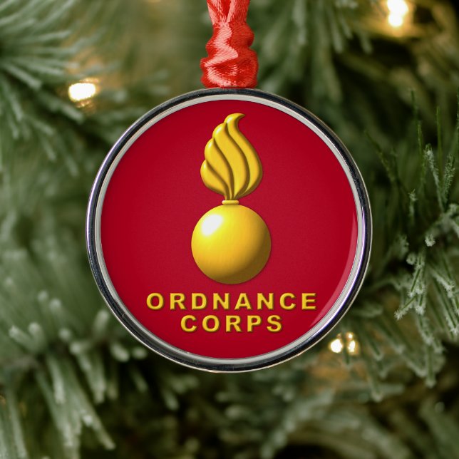 Ordnance Corps Christmas  Metal Ornament (Tree)