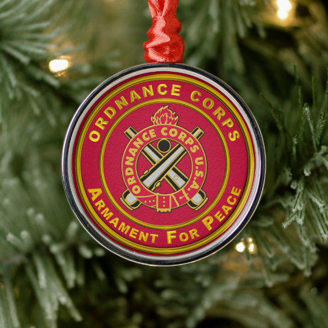Ordnance Corps Christmas  Metal Ornament (Tree)