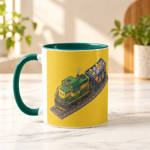 Ore Express Train Hunter Green Combo Mug