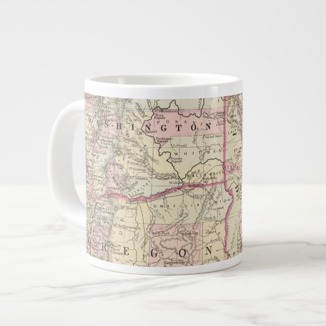 Ore, Wash, Ida, Mont Large Coffee Mug (Front Left)