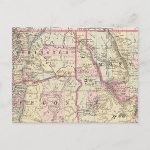 Ore, Wash, Ida, Mont Postcard