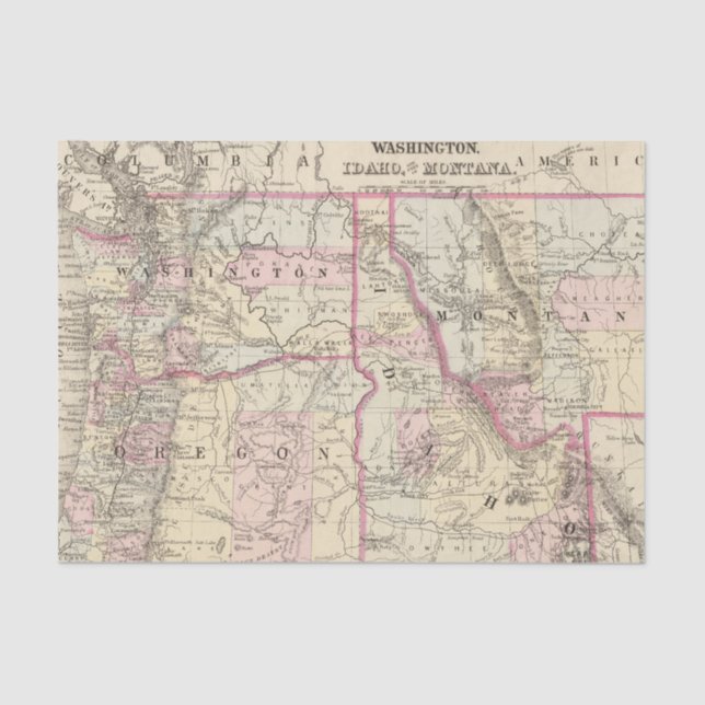 Ore, Wash, Ida, Mont Tissue Paper (Front)