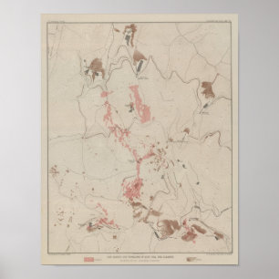 OreBodies and Topography of MineHill, New Almaden Poster