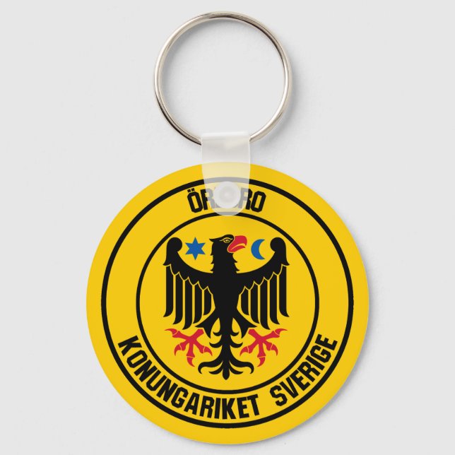 Örebro Round Emblem Key Ring (Front)