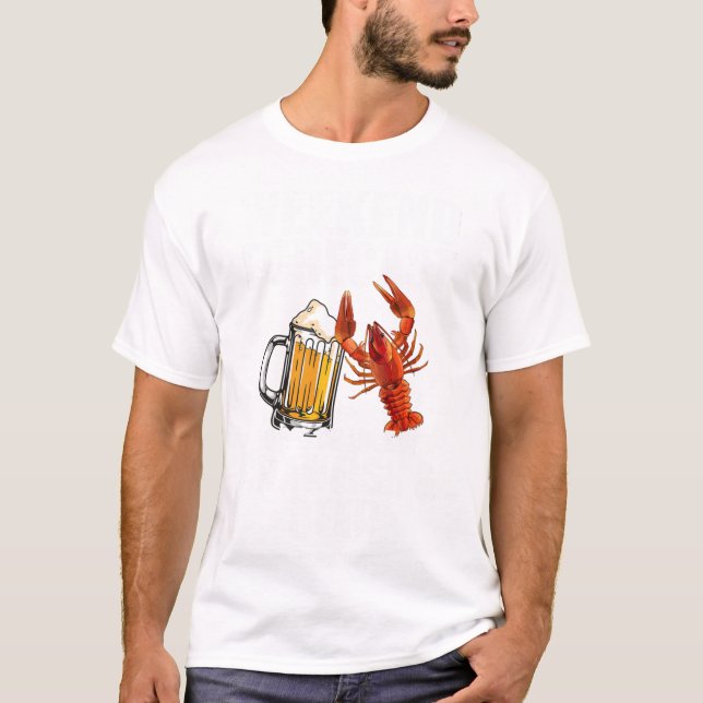 orecast crawfish and beer lobster seafood crawfish T-Shirt (Front)