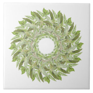 OREGANO WREATH 6" Ceramic Tile