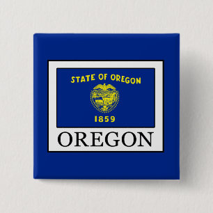 Oregon 15 Cm Square Badge