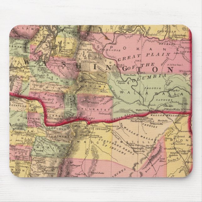 Oregon, and the Territory of Washington Mouse Pad (Front)