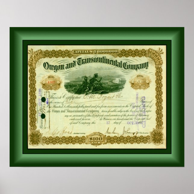 Oregon and Transcontinental Company ~  Poster (Front)