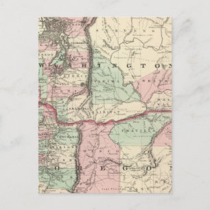 Oregon and Washington Postcard