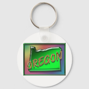 Oregon Art Key Ring