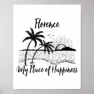 Oregon Beach My Place Of Happiness - Florence Poster