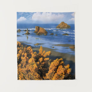 Oregon Beach View In Bandon Tapestry