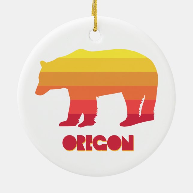 Oregon Bear Ceramic Ornament (Back)