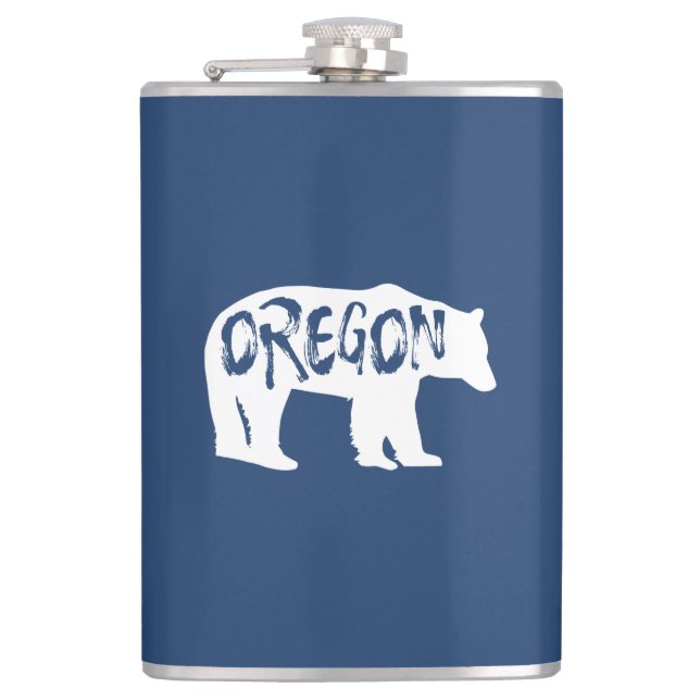 Oregon Bear Hip Flask (Front)