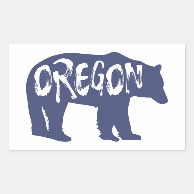 Oregon Bear Rectangular Sticker (Front)
