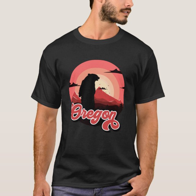 Oregon Bears Backpacking Hiking Vacation World Bea T-Shirt (Front)
