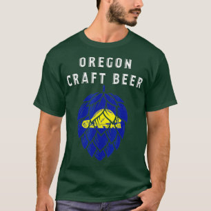 Oregon Beaver Flag Craft Beer Beer Lovers White T-Shirt