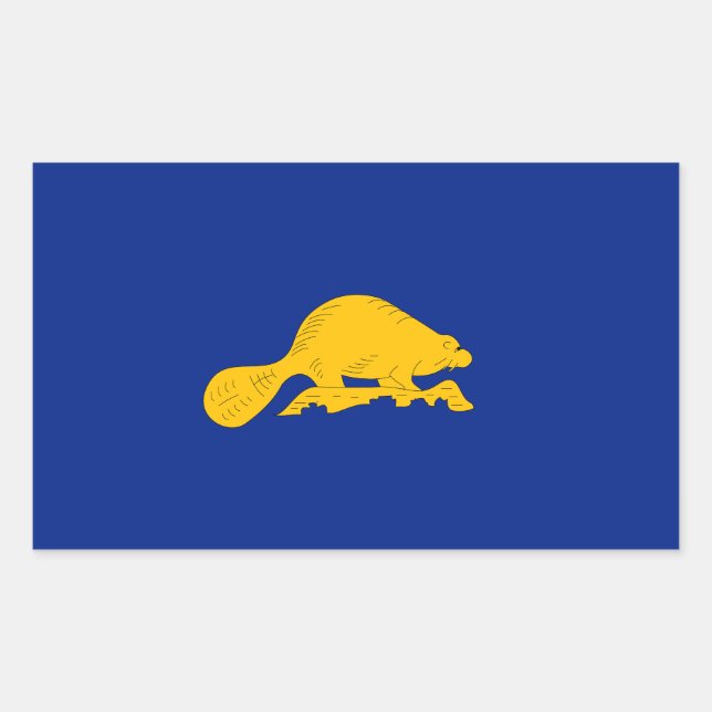 Oregon Beaver Flag Rectangular Sticker (Front)