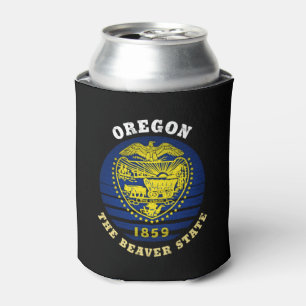 OREGON BEAVER STATE FLAG CAN COOLER