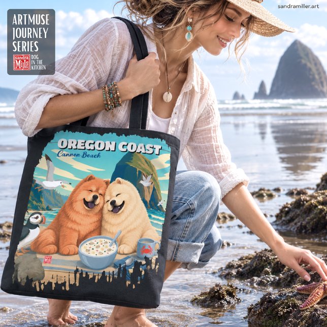 OREGON • Cannon Beach Chow Tote Bag (Creator Uploaded)