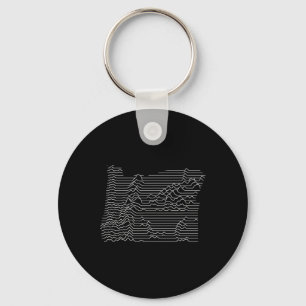 Oregon Cascade Mountain Range Elevation Map Topo G Key Ring